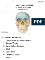 ANA222 AP Session 1b - The Skeletal System (SS) - The Axial Skeleton