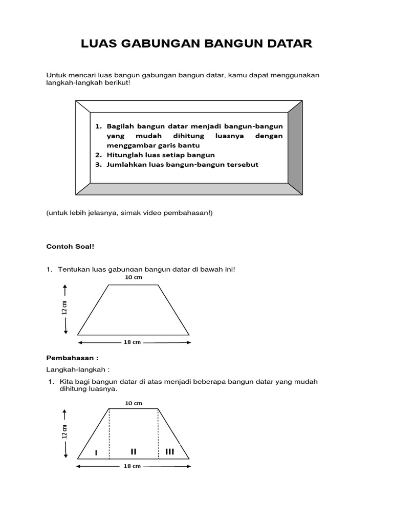Materi Dan Lks Luas Gabungan Bangun Datar Kelas 4
