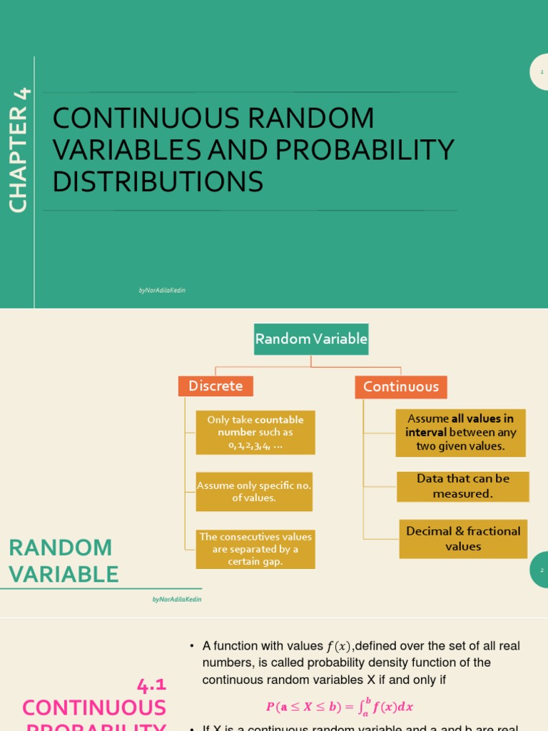 Continuous Random Variables & Distributions | PDF | Probability ...