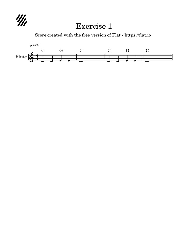 Flute Exercise Score - Level 80 | PDF | Teaching Methods & Materials ...