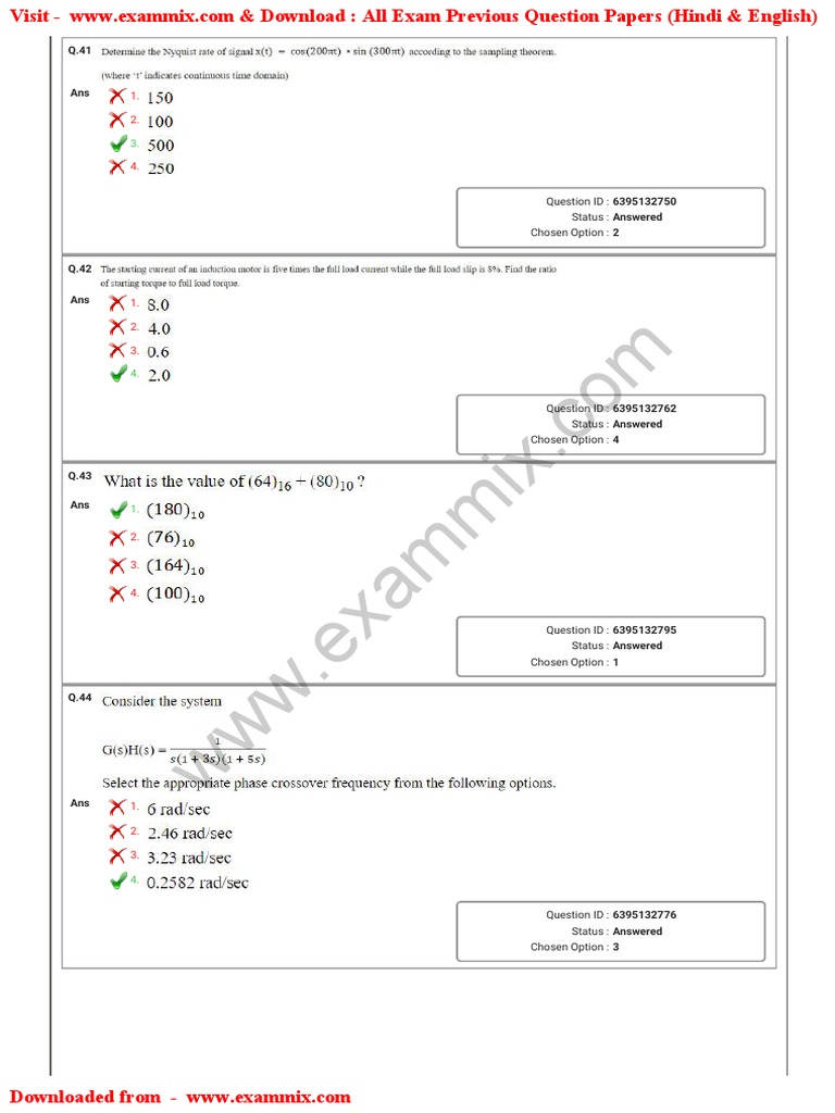 11 DMRC AM Electrical Questions Paper 26 February 2020 3rd Shift Page ...