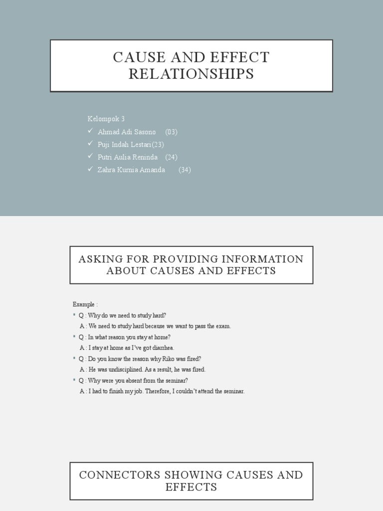Understanding Cause and Effect | PDF | Language Arts & Discipline ...