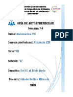 GUIA-AA (SEM7-8) - PRIMARIA VII A - Matemática PDF