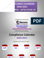 Compliance Calendar 2020-2021: Due Dates - After Covid-19