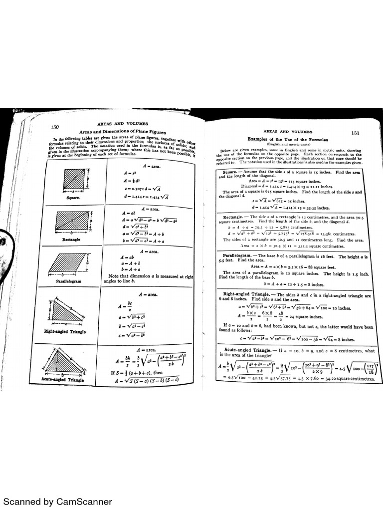 Formulas of Shapes | PDF