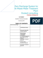Designing Zero Discharge System for a Textile Waste Water Treatment Plant