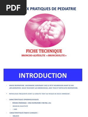 Tp N 12 Fiche Technique Bronchiolite Pdf Otorhinolaryngologie Specialites Medicales