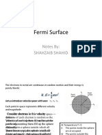 Fermi Surface: Notes By: Shahzaib Shahid