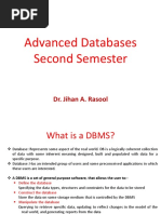 Advanced Databases Second Semester: Dr. Jihan A. Rasool