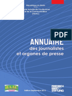 Annuaire: Des Journalistes Et Organes de Presse