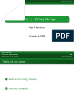 Lecture 10 - Battery Storage: Alan P. Morrison October 6, 2016