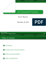 Grid Connected PV Systems: Domestic, Utility Scale and Safety