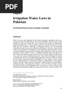 Irrigation Water Laws in Pakistan: Syed Hamid Hussain Shah and Bagh Ali Shahid