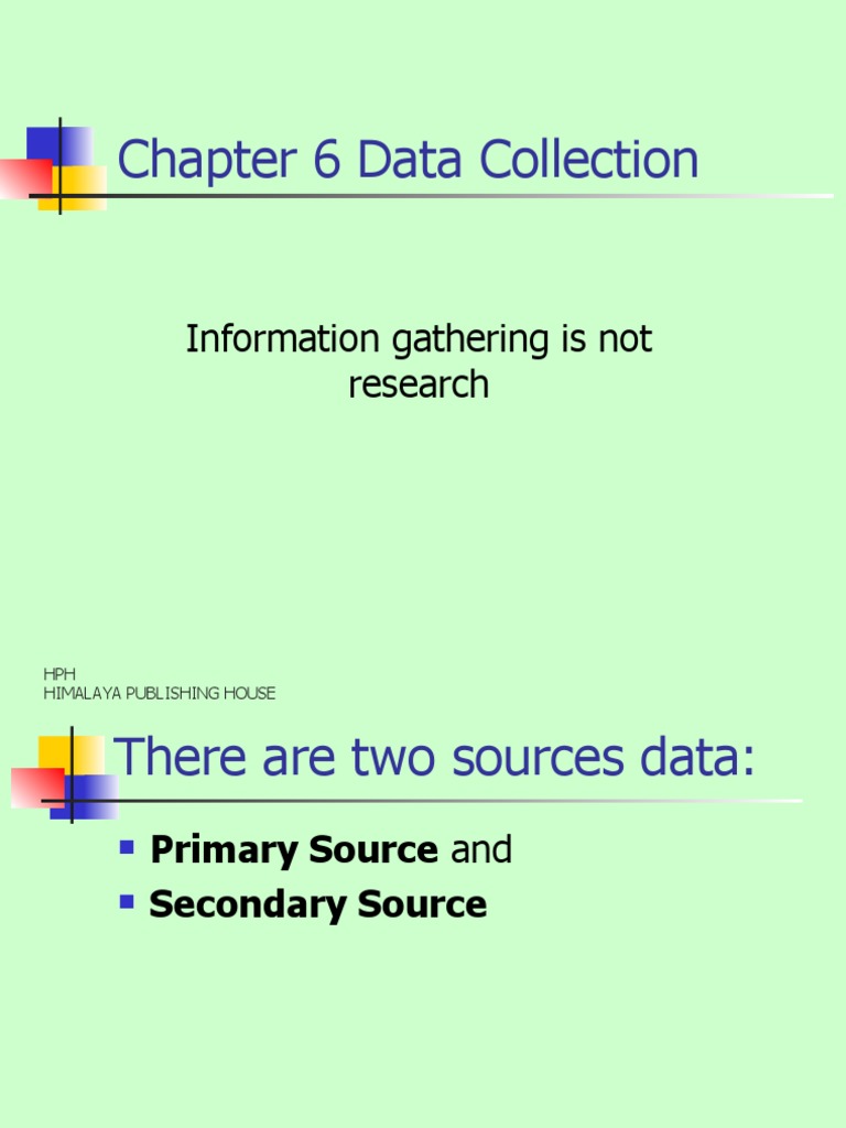 Chapter 6 Data Collection | PDF | Level Of Measurement | Survey Methodology
