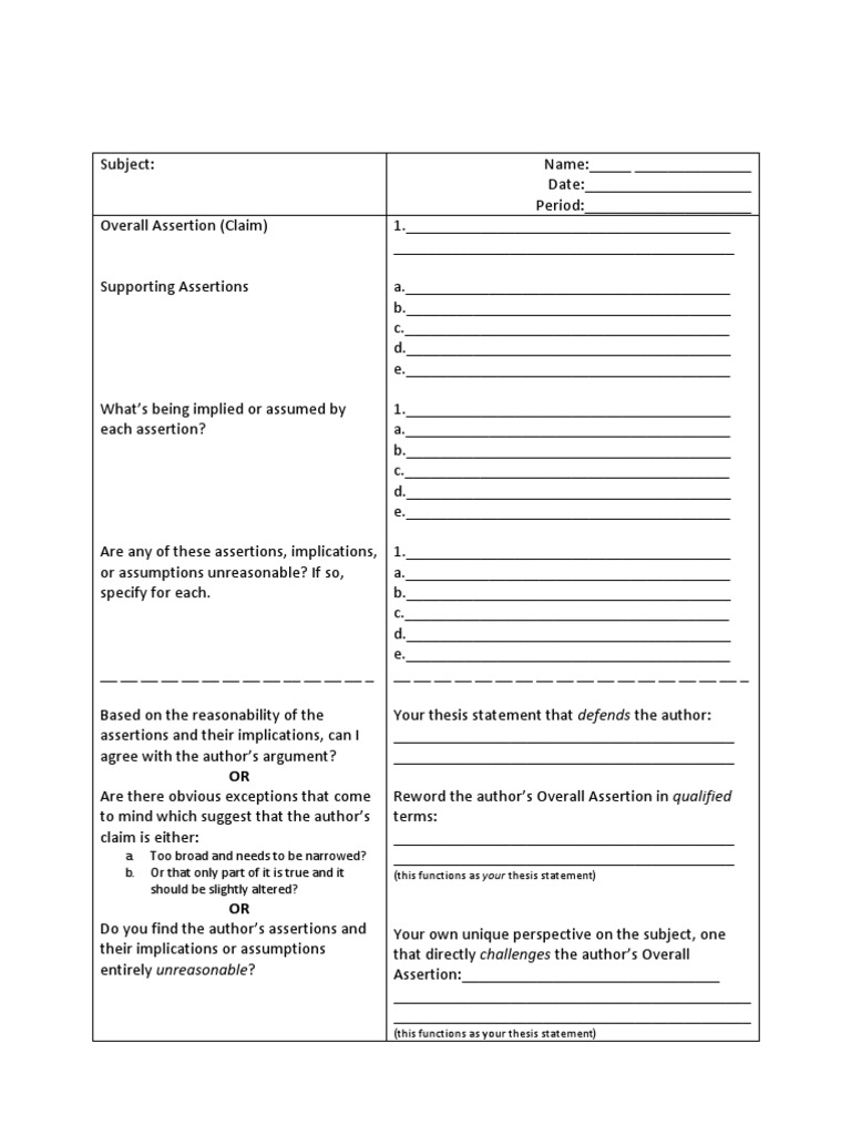 argumentative essay cornell notes