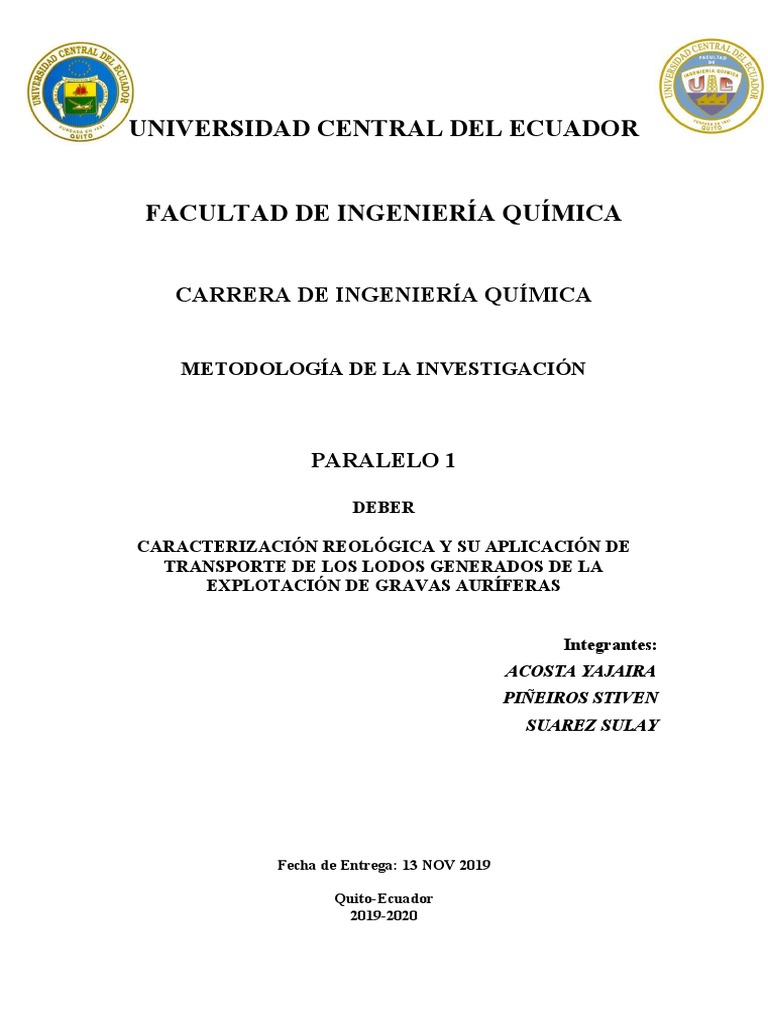 Reologia PDF Reología Ingeniería Química