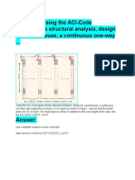 Question: Using The ACI-Code Approximate Structural Analysis, Design For A Warehouse, A Continuous One-Way ..