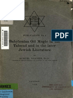 Daiches Samuel Babylonian Oil Magic in The Talmud and in The Later Jewish Literature 1913 PDF