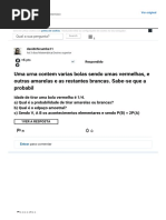Uma Urna Contem Varias Bolas Sendo Umas Vermelhas, e Outras Amarelas e As Restantes Brancas.