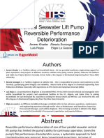 Vertical Seawater Lift Pump Reversible Performance Deterioration