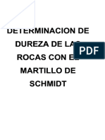 Determinacion de Determinacion de Dureza de Las Dureza de Las Rocas Con El Rocas Con El Martillo de Martillo de Schmidt Schmidt