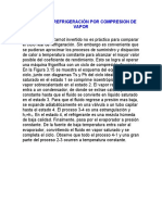 El Ciclo de Refrigeración Por Compresion de Vapor