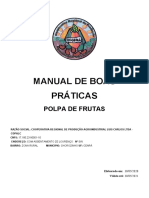 Manual de Boas Práticas Polpa Frutas