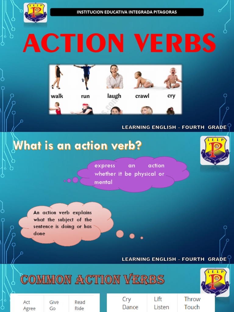 Action Verbs: Institucion Educativa Integrada Pitagoras | PDF | Science ...