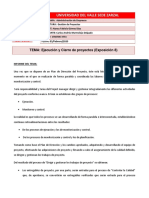 Ejecución y Cierre de Proyectos (Exposición 8)