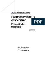 MARDONES, J. M. - Postmodernidad y Cristianismo. El Desafio Del Fragmento - Sal Terrae, 1988
