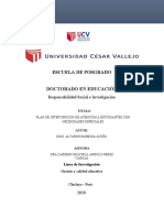 Plan de Intervencion de Atencion A Estudiantes Con Necesidades Especiales