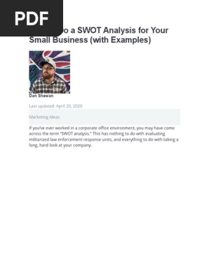 SWOT Analysis for Your Small Business