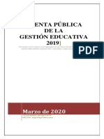 Cuenta Publica de La Gestión Educativa 2019 (Marzo de 2020) Final