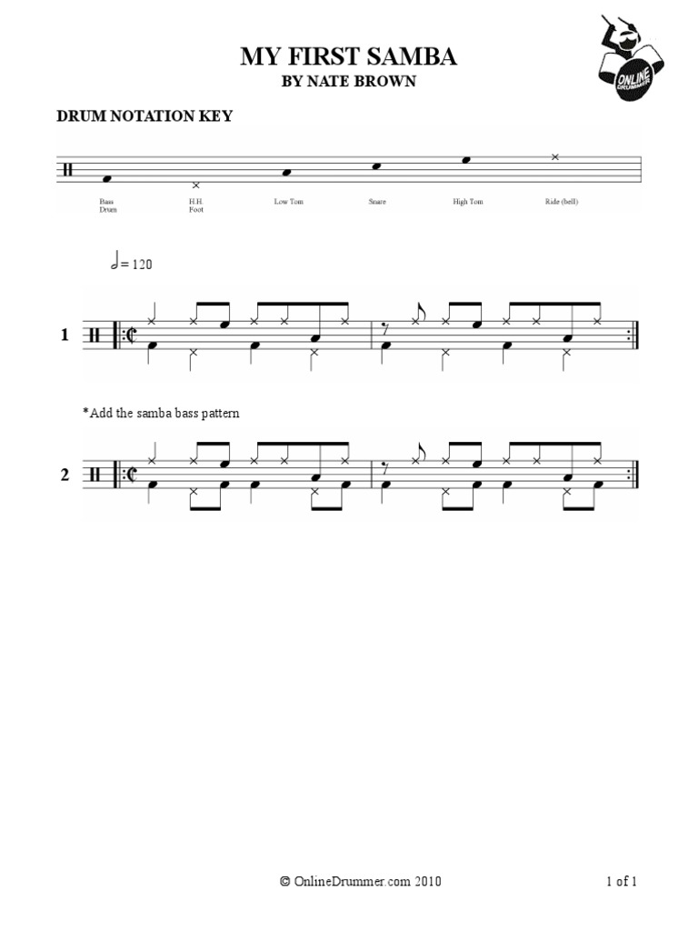 Basic Samba Drum Patterns Guide | PDF