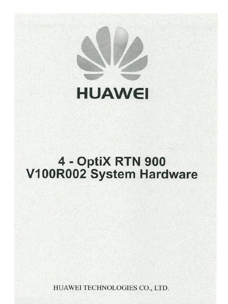 Sistema Huawei OptiX RTN 900 | PDF