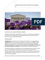 La Corte Suprema ordena que las leyes de aborto de Indiana sean reconsideradas