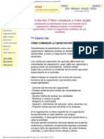 47 Capacitación - Cómo Comenzar y Cómo Seguir - La Rentabilidad de La Inversión en Capacitación