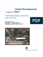 Connected Vehicle Pilot Deployment Program Phase 1: Partnership Status Summary - New York City