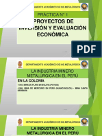Práctica N°1 Proyectos de Evaluacion Economica