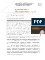 Aula de Eletiva Específica - Projeto de Pesquisa - 3° ANO Ensino Médio