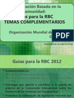 RBC COMPLEMENTARIO - Guías para La RBC OMS - 2012