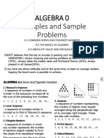 Algebra 0 Principles and Sample Problems