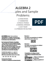 Algebra 2 Principles and Sample Problems