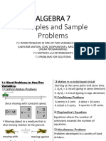 Algebra 7 Principles and Sample Problems