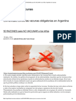 50 RAZONES para NO VACUNAR a los niños _ Argentina sin Vacunas