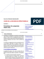 Cours de La Recherche Opérationnelle PDF