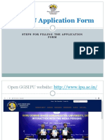 GGSIPU Application Form Filling Steps