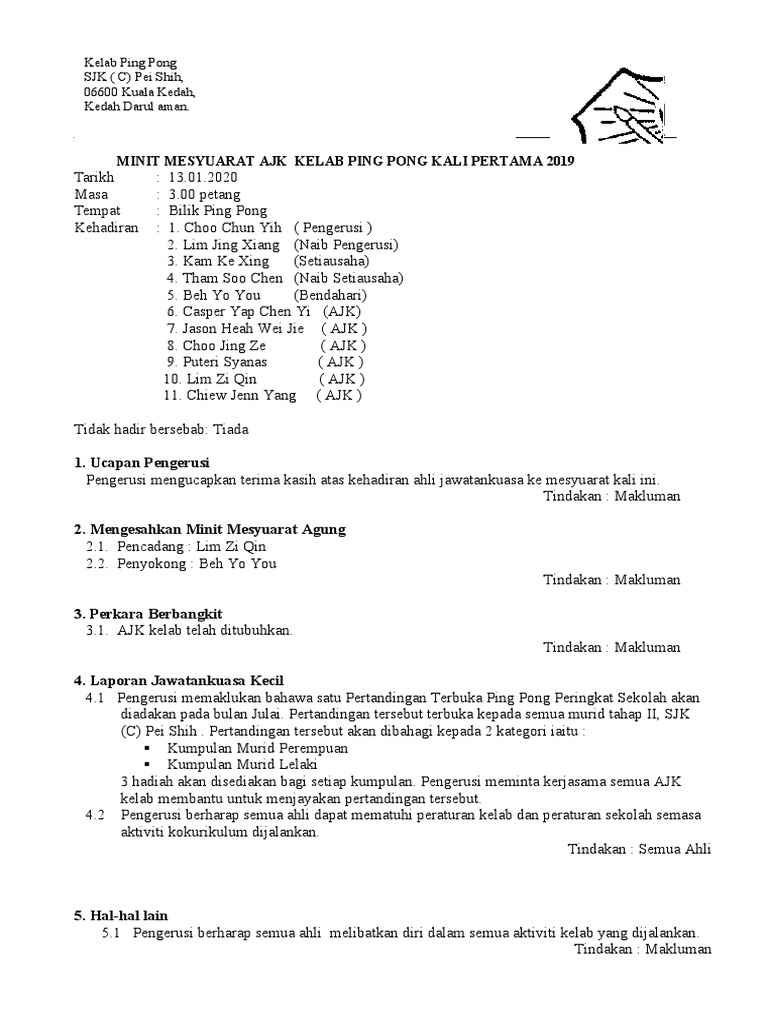 Kk-Minit Mesyuarat Kali1 2020  PDF