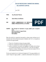 Informe Red Principal de Suministro de Agua Potable para El Proyecto C.e.a., Red de Suministro de Aguas Lluvias., Red de Aguas Lluvias., PDF