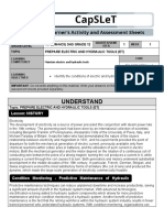 Understand: I.A (Eim-Ncii) Shs Grade 12 1 1 Prepare Electric and Hydraulic Tools (Et)